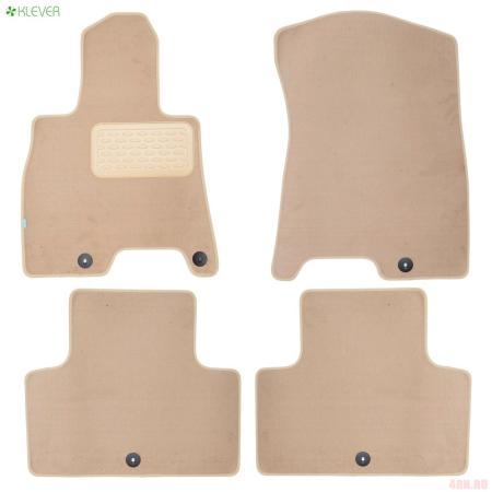 Коврики салона текстильные Premium для Genesis GV80 (2020-2025) бежевые № KLEVER0402007222112kh
