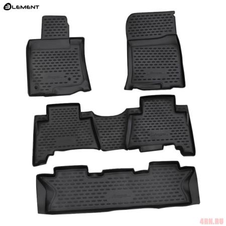 Коврики салона Element для Toyota Land Cruiser Prado 150 7 мест (2009-2013) 3 ряда № NLC.48.27.210