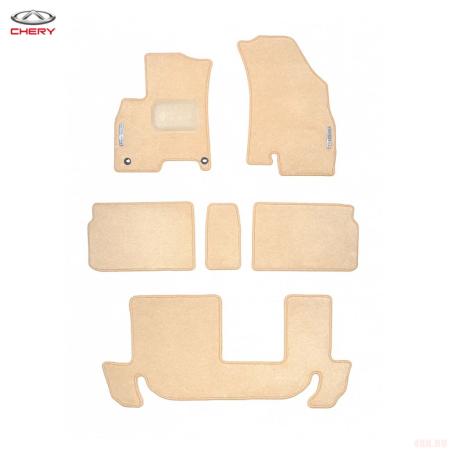 Коврики салона текстильные бежевые оригинальные Prestige для Chery Tiggo 8 Pro (2021-2025) 6 шт. № NPCM005TCY04