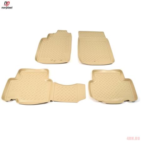 Коврики салона Norplast бежевые для SsangYong Rexton (2001-2007) № NPL-Po-83-19-B