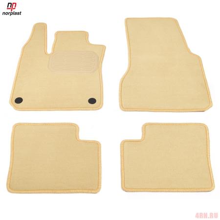Коврики салона Norplast текстильные для Smart ForFour (W453) (2014-2021) бежевые № NPA10-VTe820-200-B