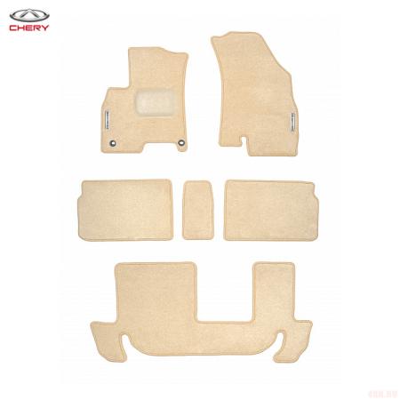 Коврики салона текстильные бежевые оригинальные Prestige для Chery Tiggo 8 Pro Max (2022-2025) 6 шт. № NPCM005TCY07