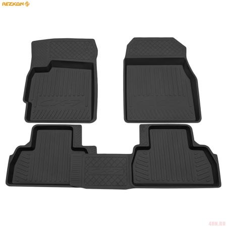 Коврики салона Rezkon резиновые для Mazda CX-7 (2006-2013) № 1023025100