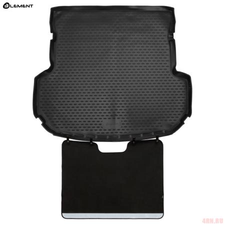 Коврик в багажник Element Econom с функцией защиты бампера для Kia Sorento 5 мест (2015-2020) № ELEMENT.SET.015
