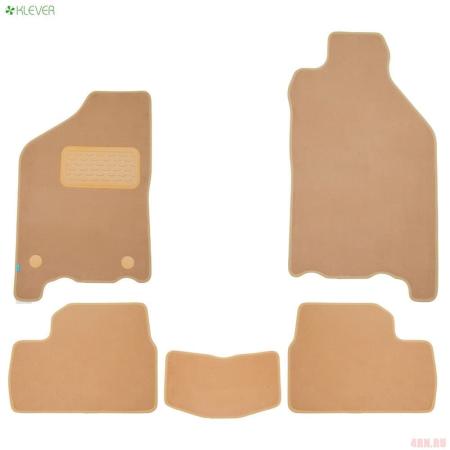 Коврики салона Klever текстильные Premium для Lada (ВАЗ) 2114 хэтчбек (2003-2014) 5 шт. бежевые № KLEVER04520922112kh