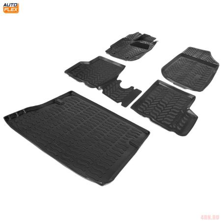 Комплект ковриков салона и багажника для Renault Duster (2015-2020) 2WD № K9470101-3