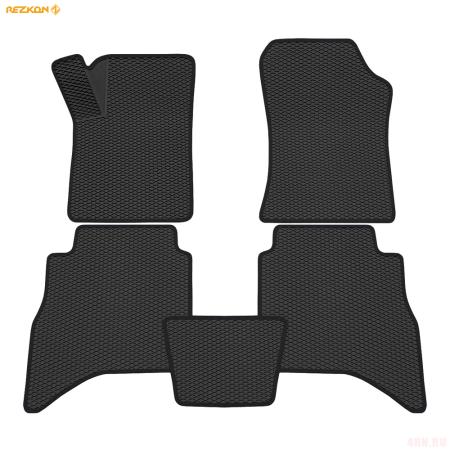 Коврики салона 3D EVA ромб резиновые для Great Wall Poer (2019-2025) с черным кантом № 9218020101