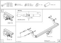 Фаркоп Galia для Renault Clio хетчбек 5дв. (2005-2012) твердое крепление шара № R080A