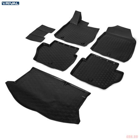 Комплект ковриков салона и багажника для Ford Fiesta хэтчбек (2015-2023) № K11805002-1