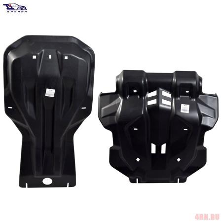 Защита картера, радиатора, КПП и раздаточной коробки для Toyota Fortuner (2015-2025) 2 части № 24.34k