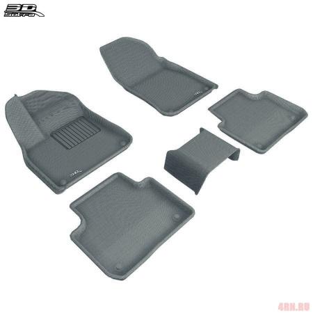 Коврики салона Sotra Liner 3D Lux текстильные для Porsche Cayenne (2018-2025) серые № ST 74-00702