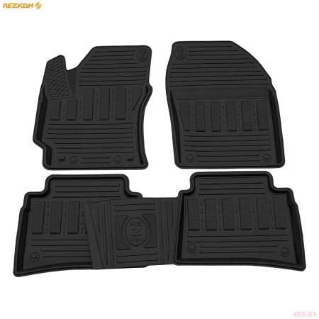 Коврики салона Rezkon резиновые для Toyota Corolla (2019-2025) № 1034015300