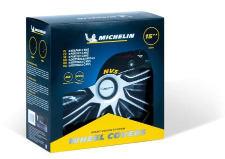 Колпаки колесные MICHELIN 15", "49 Верон", серебристо-черные, 4 шт. № 300722