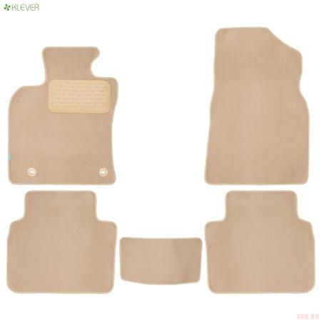 Коврики салона текстильные Premium для EXEED TXL M32FL (2021-2025) 5 шт. бежевые № KLEVER0410600322112kh