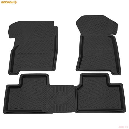 Коврики салона Rezkon резиновые для Lada (ВАЗ) Priora (2007-2018) Comfort № 1039025300