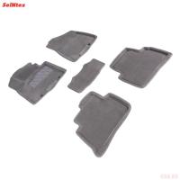 Коврики салона 3D текстильные для Hyundai Tucson (2018-2020) серые № 96400