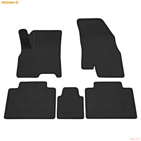 Коврики салона 3D EVA Ромб резиновые для Chery Tiggo 4 (2019-2025) с черным кантом № 9211030101