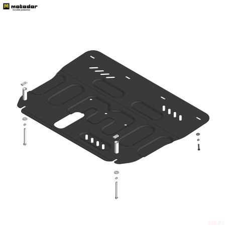 Защита двигателя и КПП для Hongqi Н5 (2022-2025) FWD № 73907