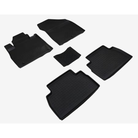 Коврики салона с высоким бортом для Hyundai Santa Fe (2018-2020) 5 мест № 95836