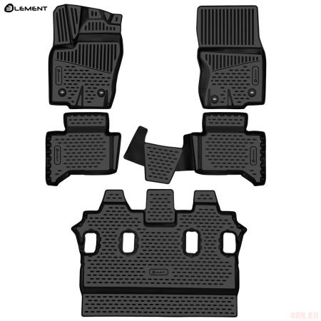 Коврики 3D салона для Toyota Land Cruiser Prado 250 (2023-2025) № ELEMENT3DA70977210k