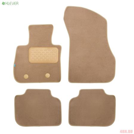 Коврики в салон Klever Premium для BMW X1 (F48) 4WD (2017-2025) бежевые № KLEVER04053922112kh