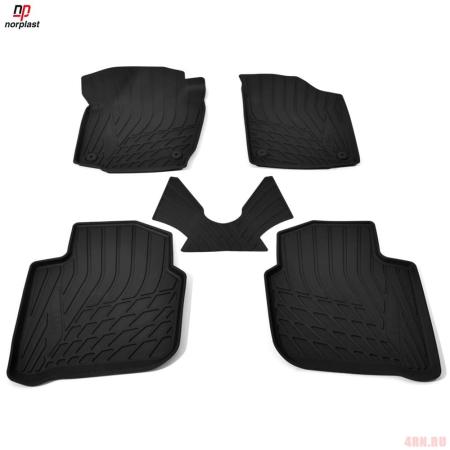 Коврики салона 3D для литьевые Volkswagen Polo (2020-2025) № NP11-LdC-81-650-4