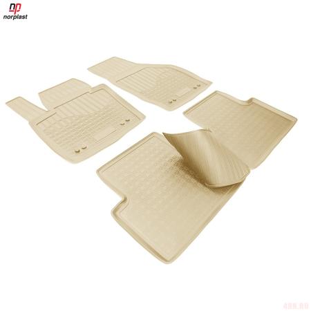 Коврики салона Norplast бежевые для Audi Q3 (2011-2018) № NPA11-C05-600-B