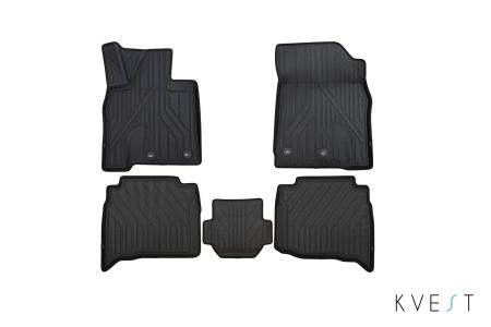 Коврики в салон 3D Kvest серые для Lexus LX (2015-2021) № KVESTLEX00002Kb2