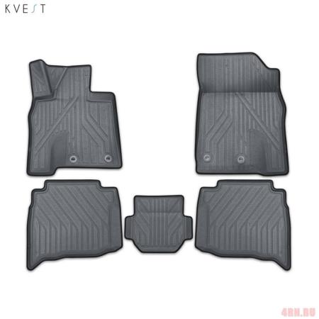 Коврики в салон 3D Kvest для Toyota Land Cruiser Prado 150 (2013-2025) 5 шт. № KVESTTYT00002Kb