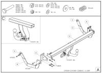 Фаркоп Galia быстросъемный для Citroen C5 универсал (2008-2017) № C058C
