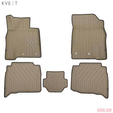 Коврики салона Kvest Premium для Lexus RX 350 (2015-2022) бежевые № KVESTLEX00001Kb