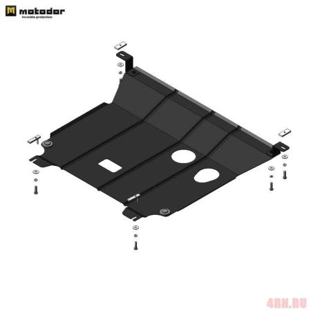 Защита двигателя и КПП (усиленная) для Hyundai Solaris седан (2017-2022) № 00940