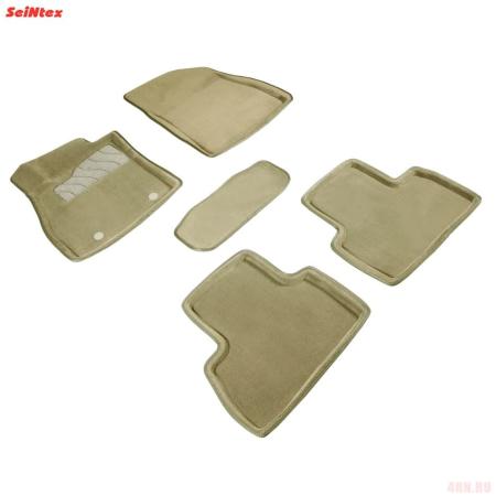Коврики салона 3D текстильные для Nissan Juke (2011-2019) бежевые № 84145