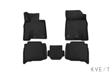 Коврики в салон 3D Kvest для Toyota Land Cruiser 200 (2015-2021) № KVESTTYT00001K