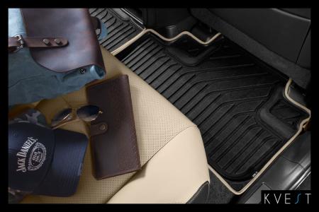 Коврики в салон 3D Kvest серые для Lexus LX (2015-2021) № KVESTLEX00002Kb2