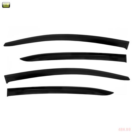 Дефлекторы боковых окон для Mazda 3 хэтчбек версия S (2019-2025) № SMAMA31932S