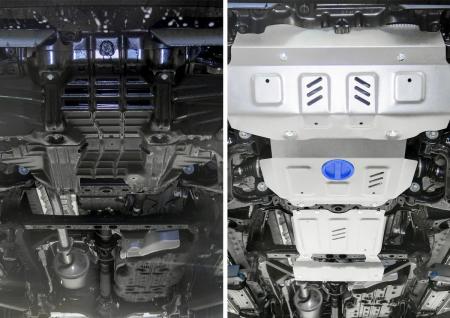 Защита радиатора, двигателя, КПП и раздаточной коробки для Toyota Fortuner 4WD (2015-2025) 4 части № K333.5770.1