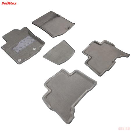 Коврики салона 3D текстильные для Toyota Land Cruiser Prado 150 (2013-2025) серые № 81972
