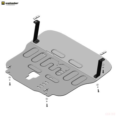 Защита картера и КПП для Hyundai Palisade (2020-2024) № 30904