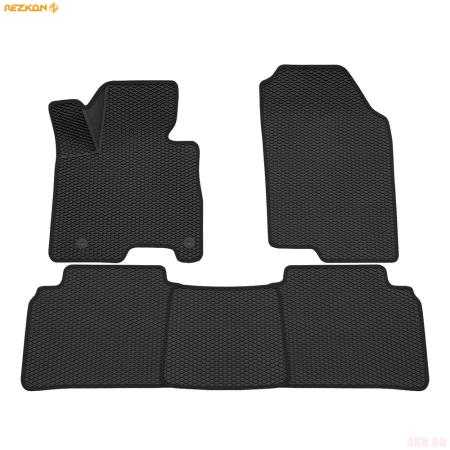 Коврики салона 3D EVA Ромб для Hyundai Tucson (2021-2025) с черным кантом № 9220060301