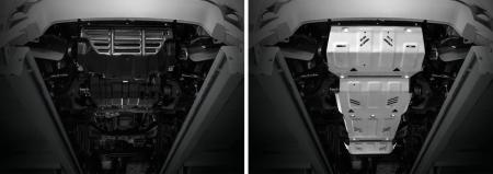 Защита радиатора, двигателя, КПП и раздаточной коробки для Fiat Fullback (2016-2020) 4 части № K333.4046.3.6