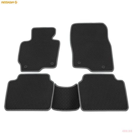 Коврики салона Rezkon EVA резиновые для Mazda CX-5 (2012-2016) с серым кантом № 9023020102