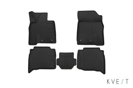 Коврики в салон 3D Kvest для Toyota Land Cruiser 200 (2015-2021) серые № KVESTTYT00001Kg1