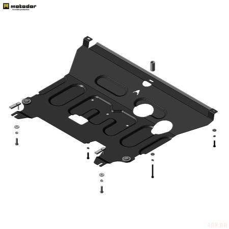 Защита картера и КПП для Hyundai Solaris (2017-2022) № 50912