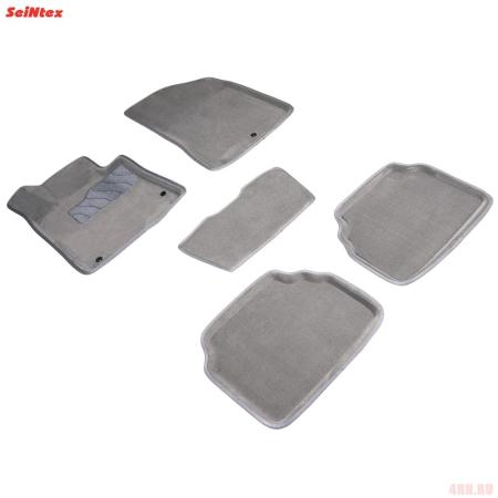 Коврики салона 3D текстильные для Hyundai Sonata (DN8) (2020-2025) серые № 94391