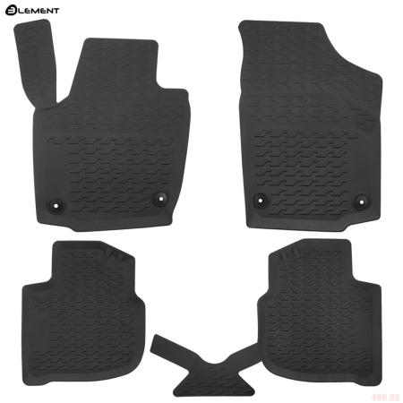 Коврики салона для Skoda Rapid (2012-2020) противоскользящие шипы № ELEMENT051094210