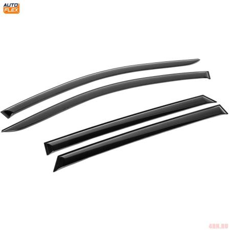 Дефлекторы окон AutoFlex для Hyundai Solaris хэтчбек (2010-2016) № 823102