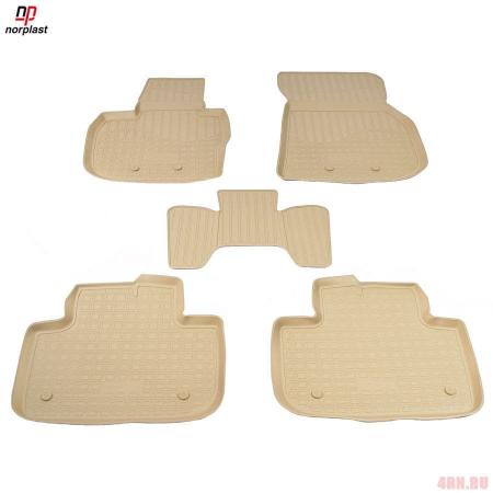 Коврики салона Norplast для BMW X3 (G01) (2017-2024) бежевые № NPA01-C07-550-B
