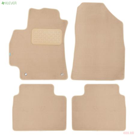 Коврики салона текстильные Premium для Hyundai Elantra седан (2021-2025) бежевые № KLEVER0402007022112kh