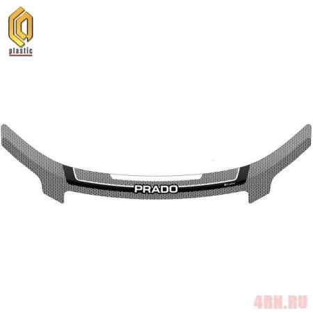 Дефлектор капота серия "Art" серебро для Toyota Land Cruiser Prado 150 (2011-2013) № 2010012704863